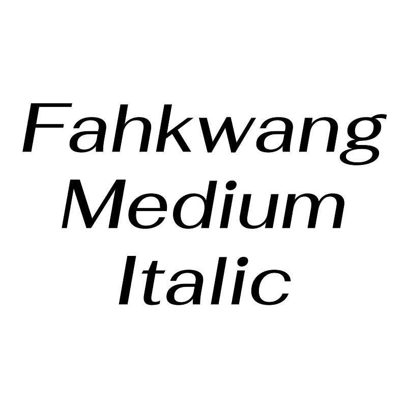 Fahkwang medium italic creazilla