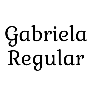 Gabriela Regular - Free fonts on creazilla.com