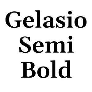 Gelasio Semi Bold - Free fonts on creazilla