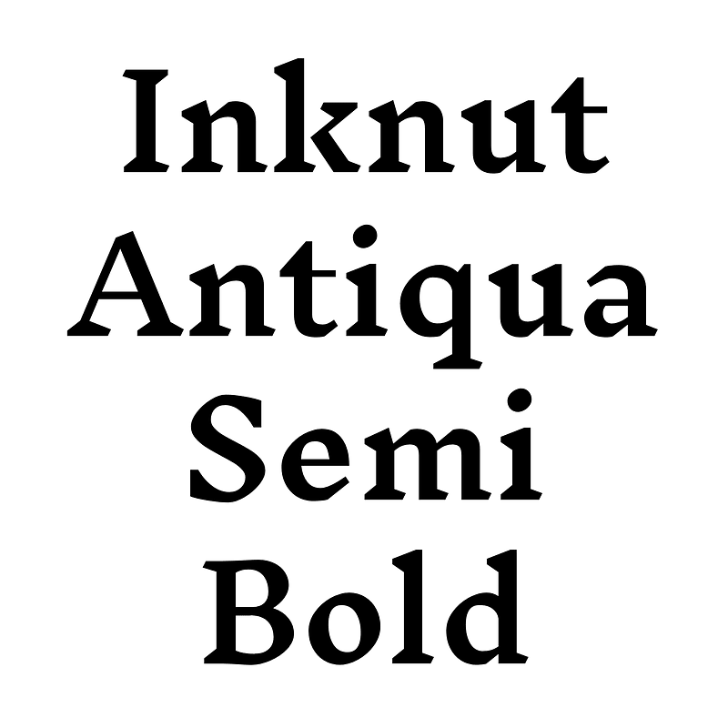 Inknut Antiqua Semi Bold font Free fonts on Creazilla Creazilla