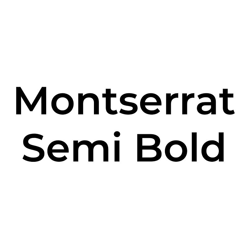 Montserrat Semi Bold font