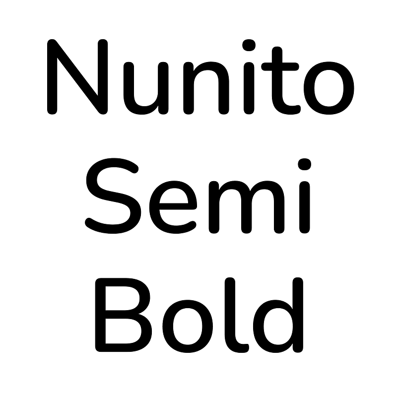 Nunito Semi Bold font Free fonts on Creazilla Creazilla