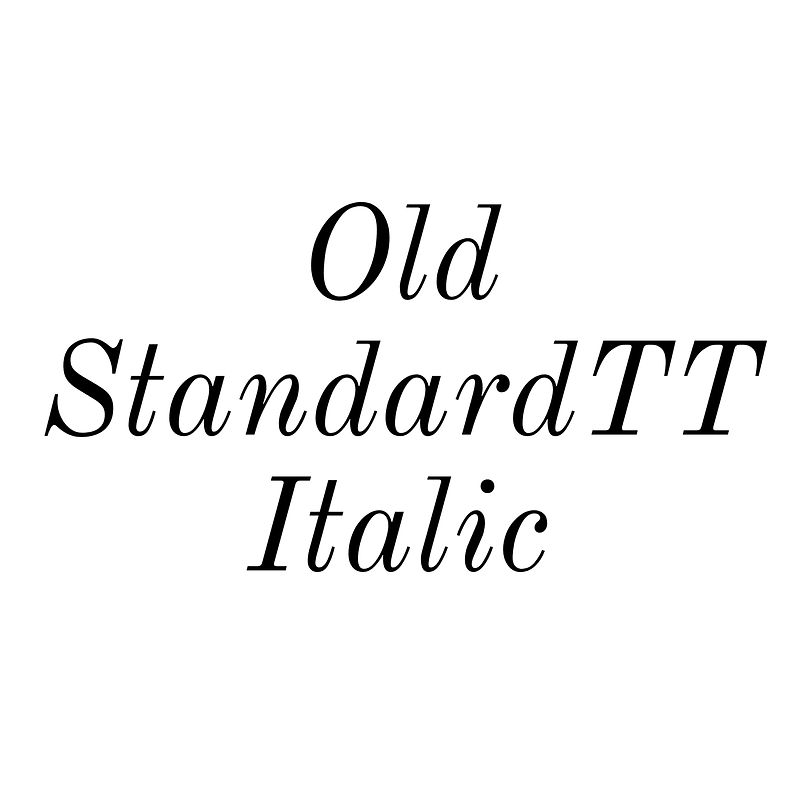 Old StandardTT Italic font Free fonts on Creazilla Creazilla