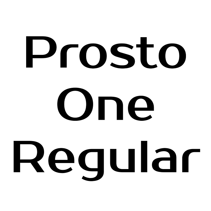 Prosto One Regular font Free fonts on Creazilla Creazilla
