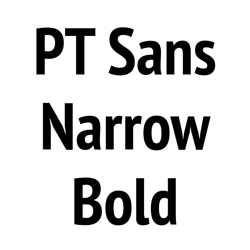 PT Sans Narrow Bold font - Free fonts on Creazilla | Creazilla
