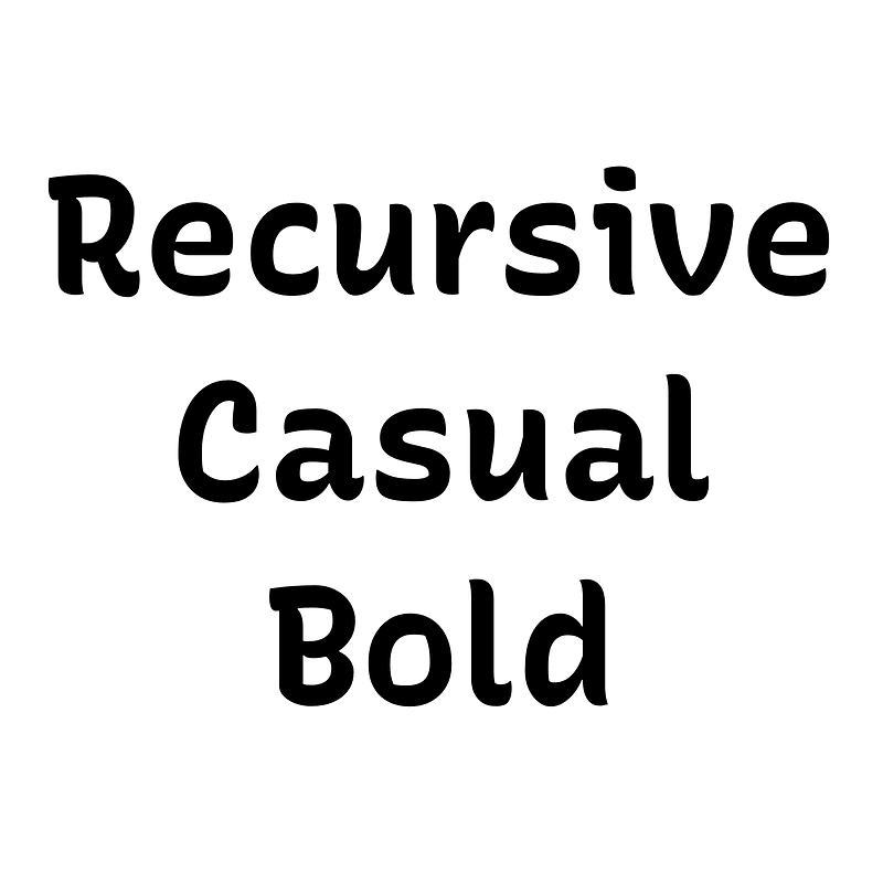 Recursive Casual Bold Free Fonts On Creazilla Recursive casual bold free fonts on creazilla
