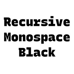 Recursive Monospace, Casual Black font - Free fonts on Creazilla ...