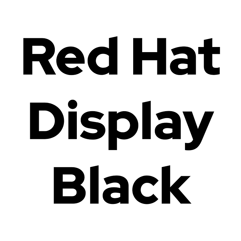 Red Hat Display Black font