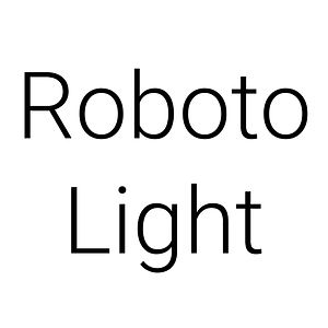 Roboto Light font