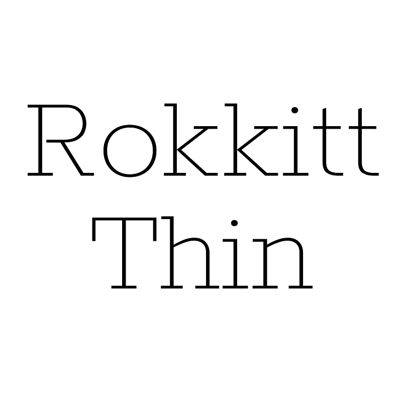 Rokkitt Thin font