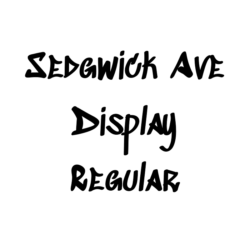 Sedgwick Ave Display Regular Creazilla