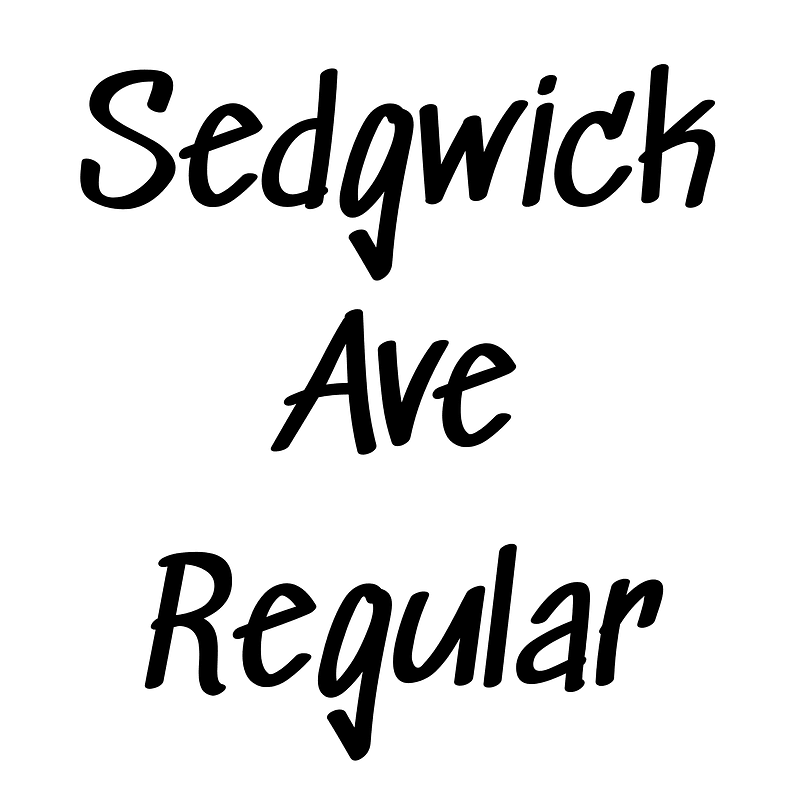 Sedgwick Ave Regular font Free fonts on Creazilla Creazilla