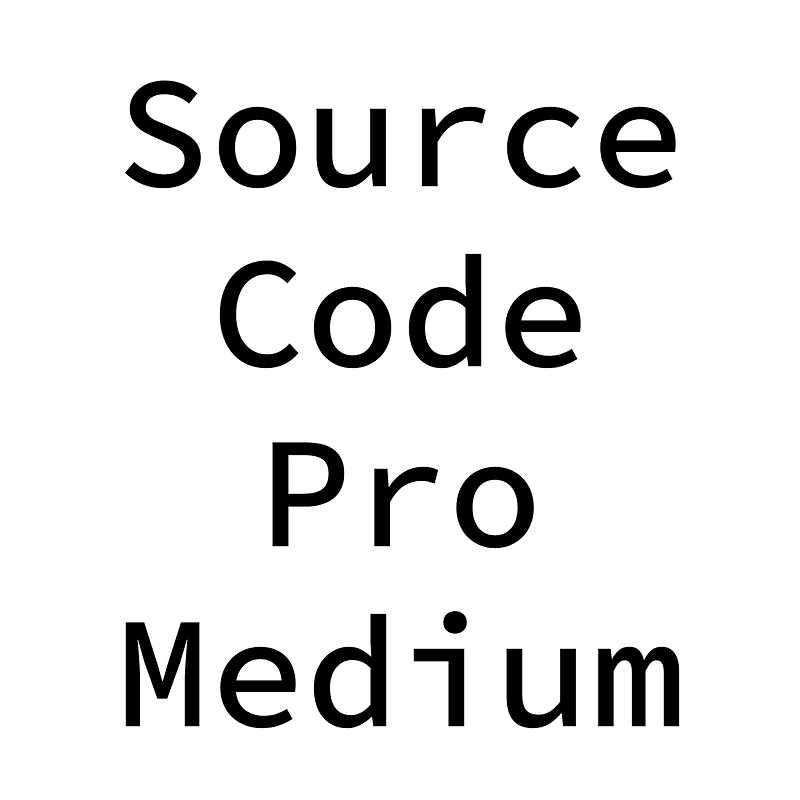 Source Code Pro Medium font - Free fonts on Creazilla | Creazilla