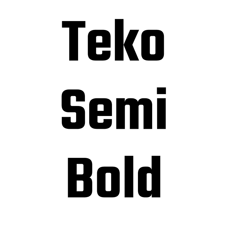 Teko Semi Bold font Free fonts on Creazilla Creazilla