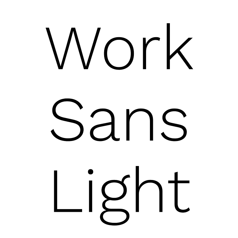 Work Sans Light font Free fonts on Creazilla Creazilla