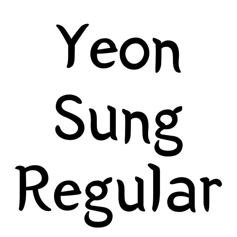 Yeon Sung Regular font Free fonts on Creazilla Creazilla