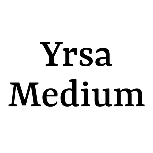 Yrsa Medium - Free fonts on creazilla.com