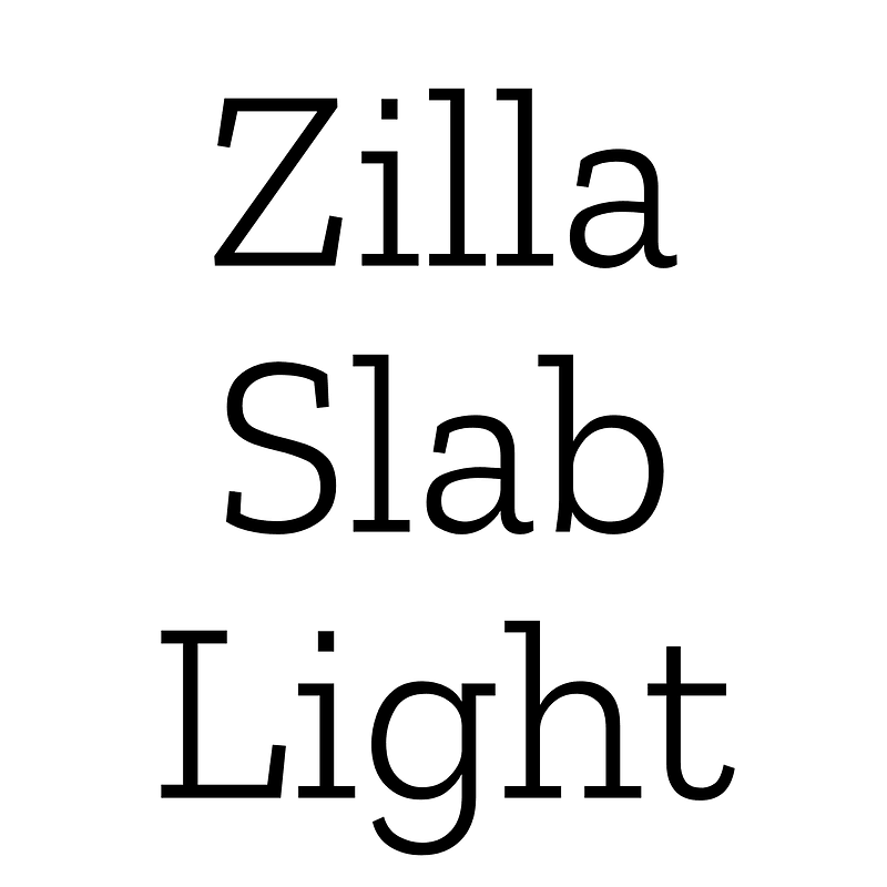 Zilla Slab Light Creazilla