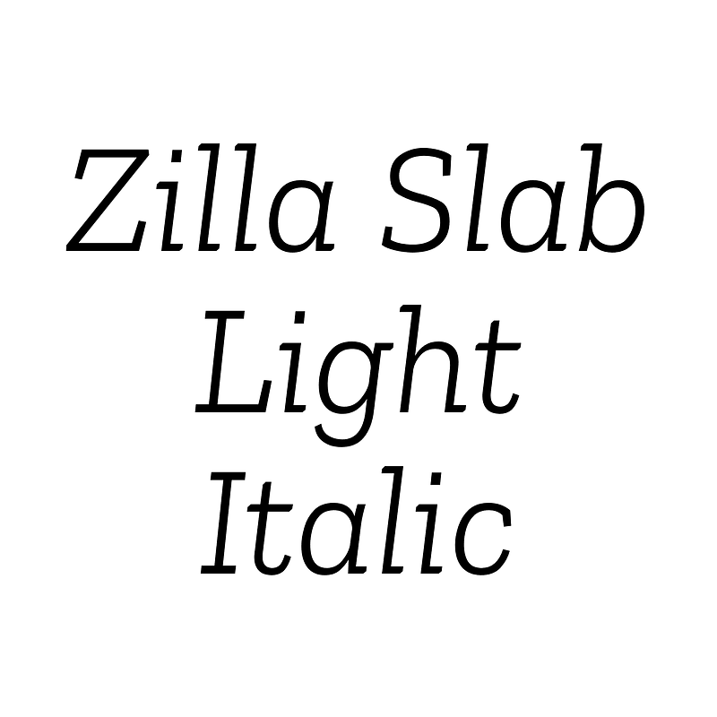 Zilla Slab Light Italic font Free fonts on Creazilla Creazilla