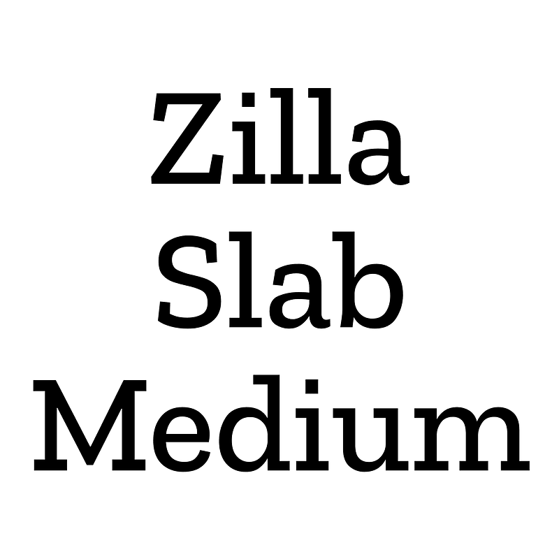 Zilla Slab Medium Creazilla