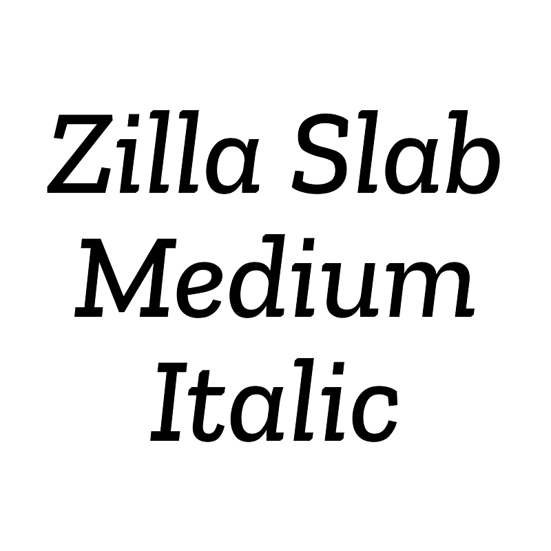 Zilla Slab Medium Italic Creazilla