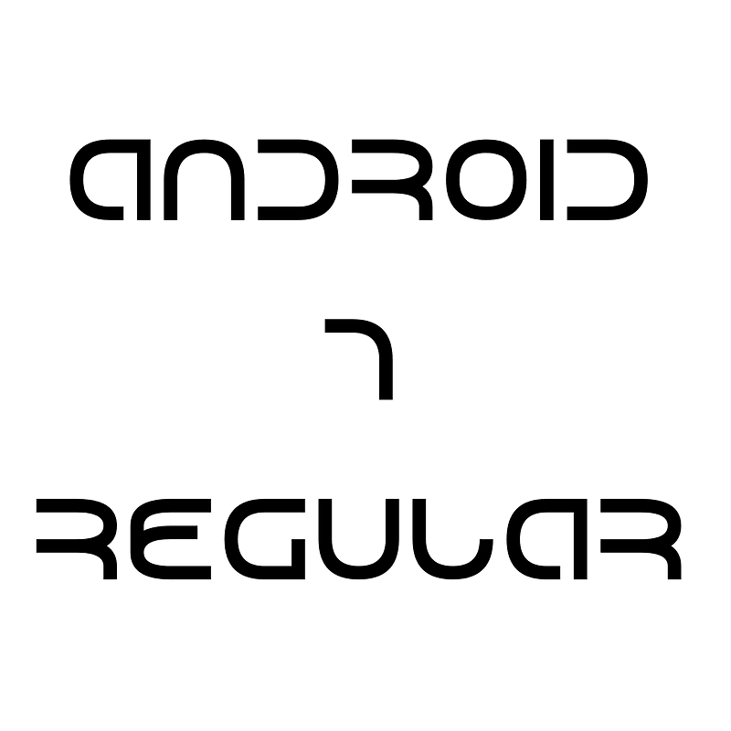 Android 7 Regular font - Free fonts on Creazilla | Creazilla