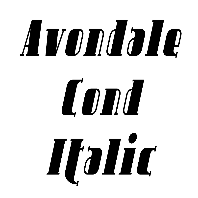 Avondale Cond Italic Creazilla