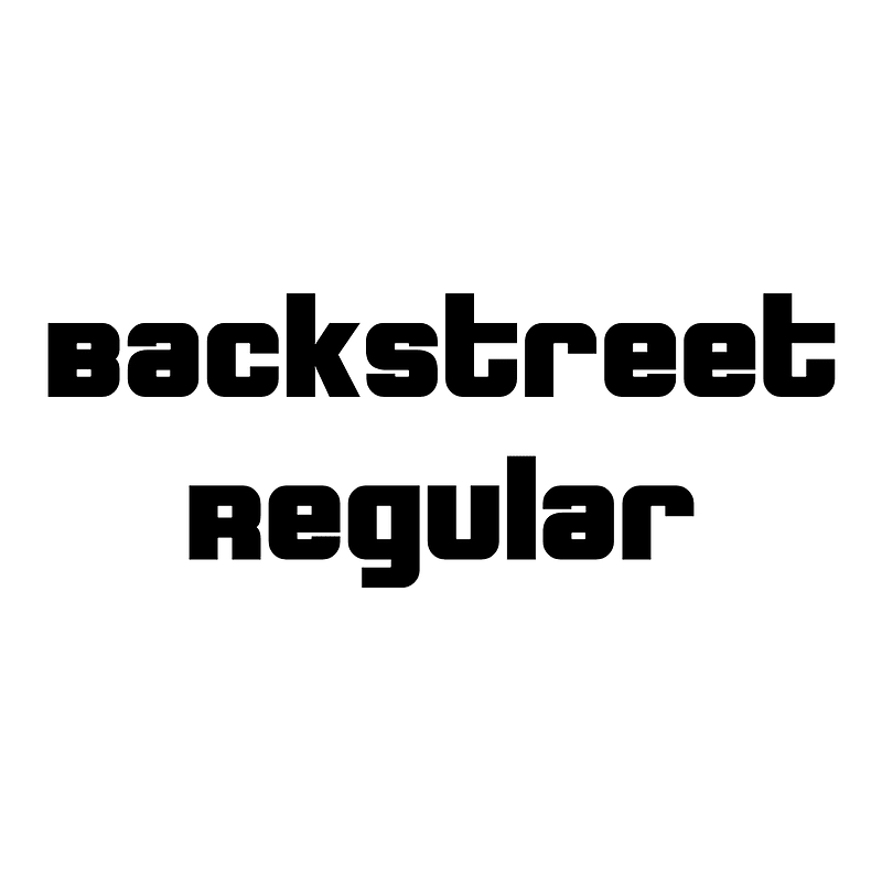 Backstreet Regular font Free fonts on Creazilla Creazilla