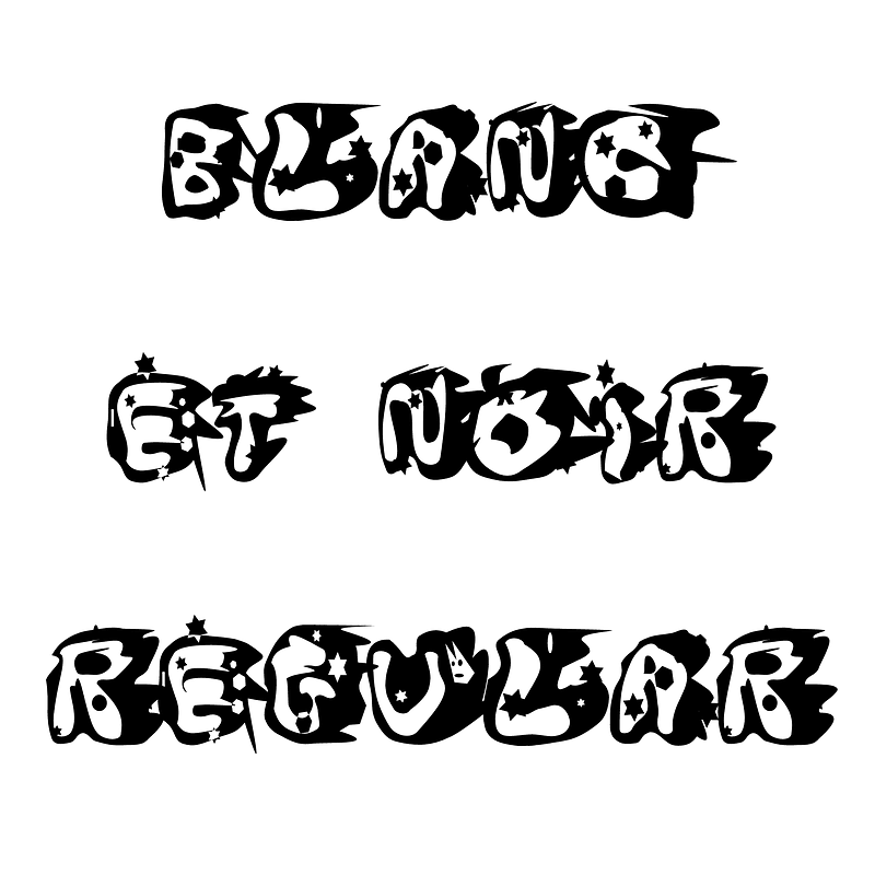 Blanc et Noir Regular font Free fonts on Creazilla Creazilla