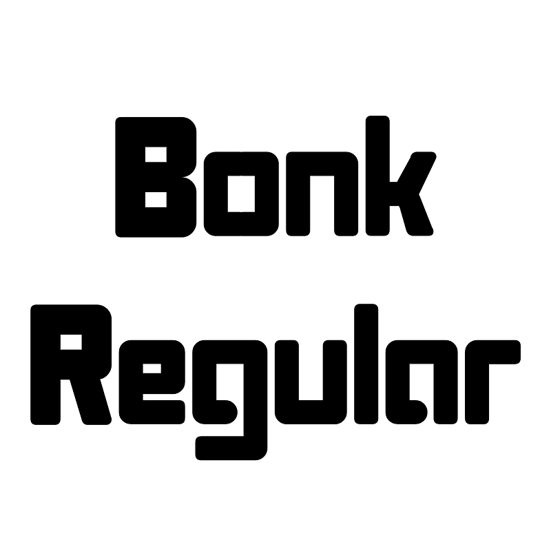 Bonk Regular - Free fonts on creazilla.com