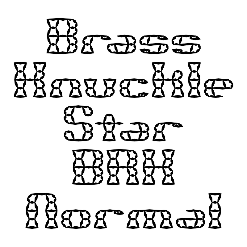 Brass Knuckle Star BRK Normal font Free fonts on Creazilla Creazilla