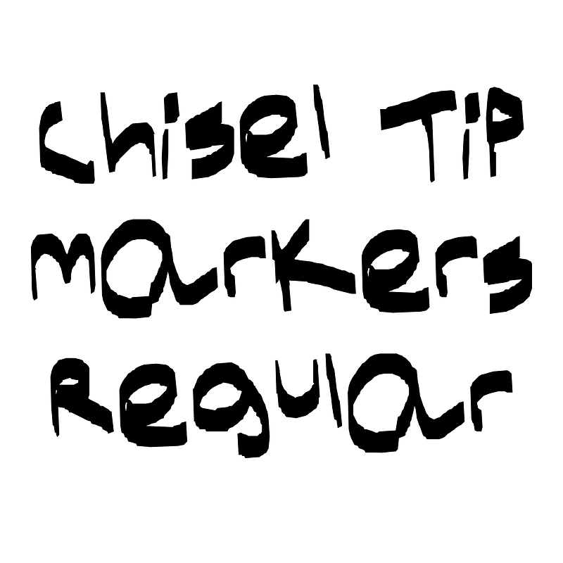 Chisel Tip Markers Regular font