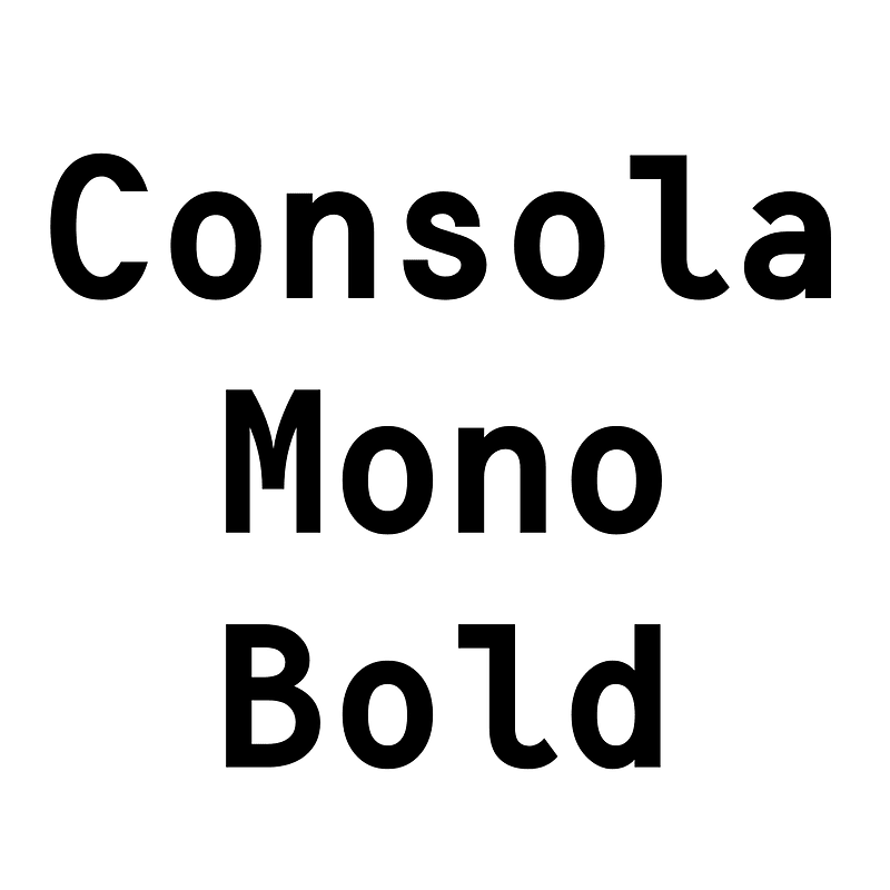 Consolas Bold Font at Nicholas Barrallier blog