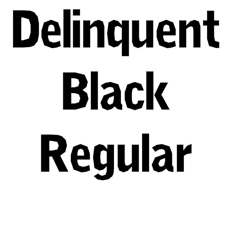 Delinquent Black Regular font