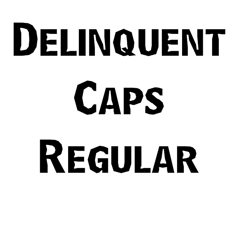 Delinquent Caps Regular font Free fonts on Creazilla Creazilla