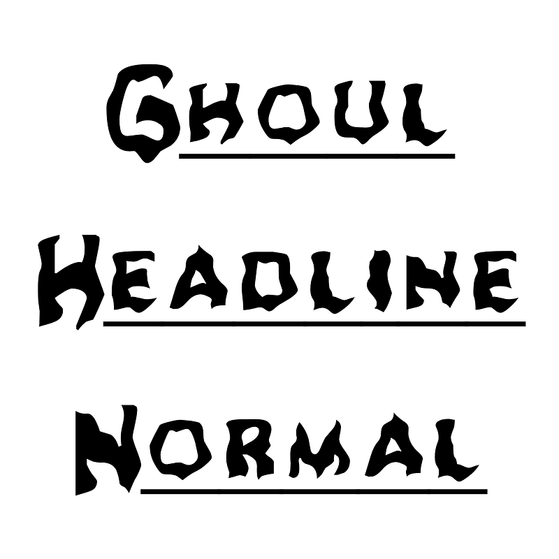 Ghoul Headline Normal font Free fonts on Creazilla Creazilla