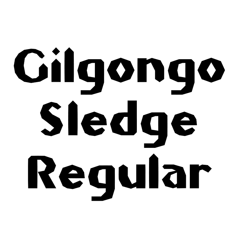 Gilgongo Sledge Regular font Free fonts on Creazilla Creazilla