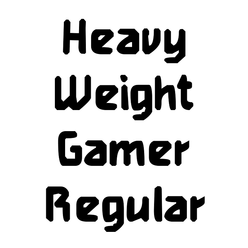 Heavy Weight Gamer Regular font Free fonts on Creazilla Creazilla
