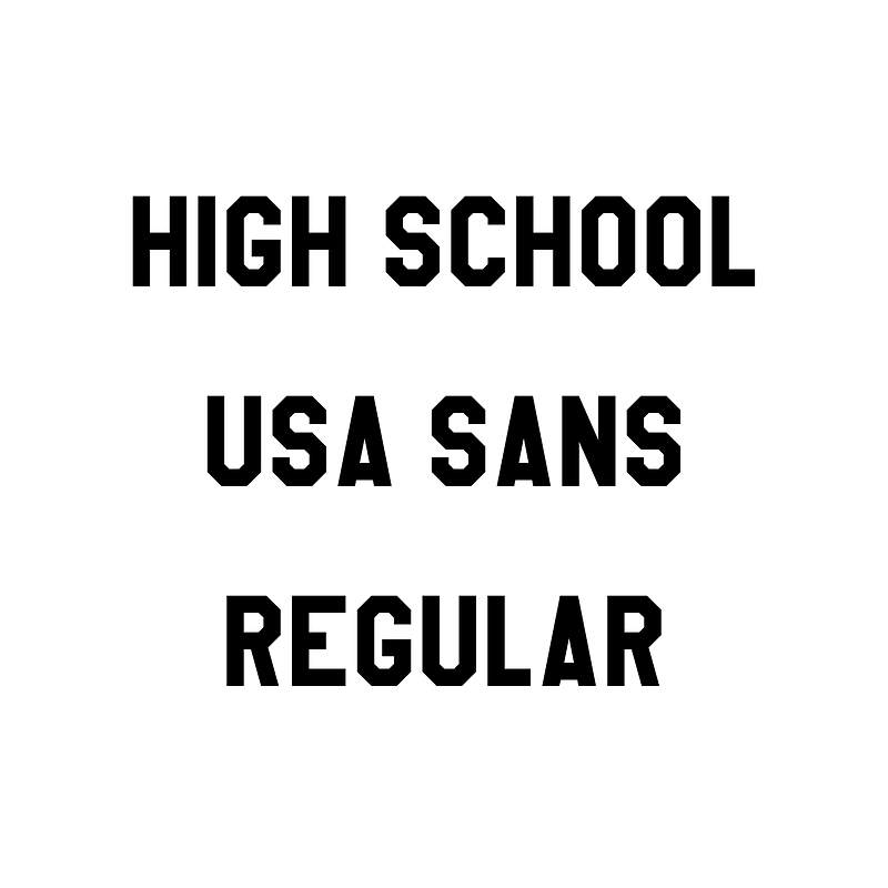 High School USA Sans Regular font Free fonts on Creazilla Creazilla