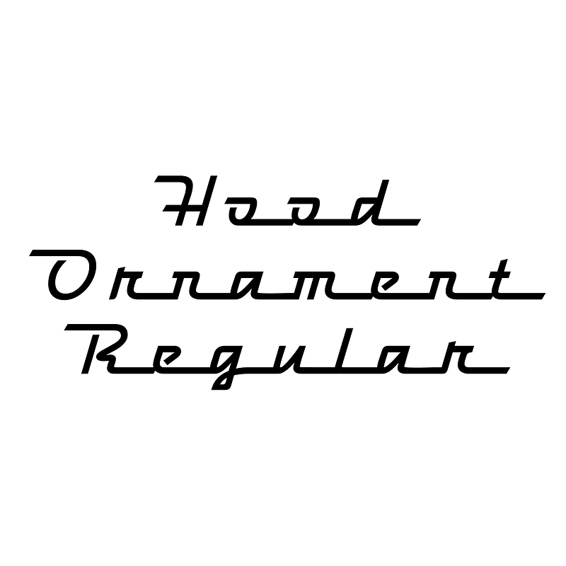 Hood Ornament Regular font Free fonts on Creazilla Creazilla
