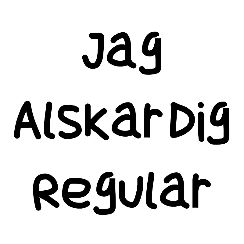 Jag Alskar Dig Regular font