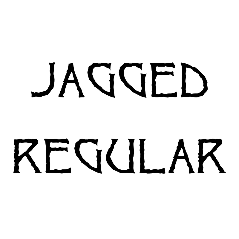 Jagged Regular font Free fonts on Creazilla Creazilla