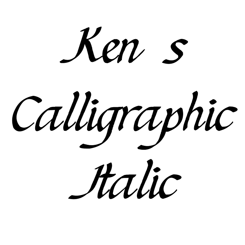 Ken's Calligraphic Italic Creazilla