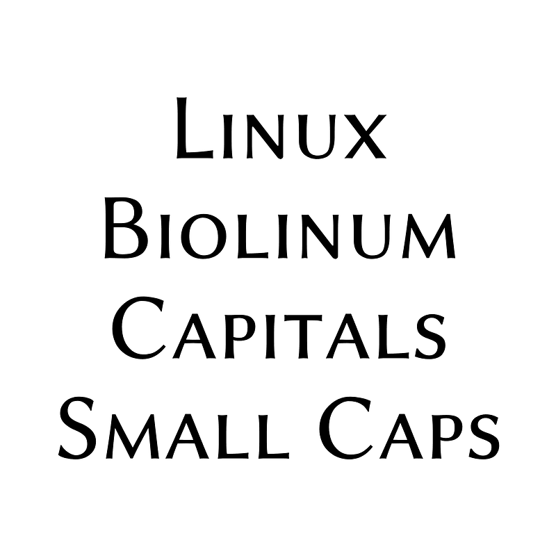 Linux Biolinum Capitals Small Caps font Free fonts on Creazilla