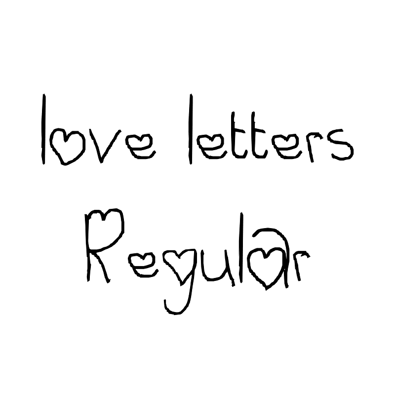 love letters Regular font Free fonts on Creazilla Creazilla