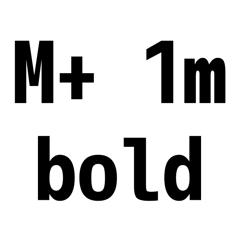 M+ 1m bold font Free fonts on Creazilla Creazilla