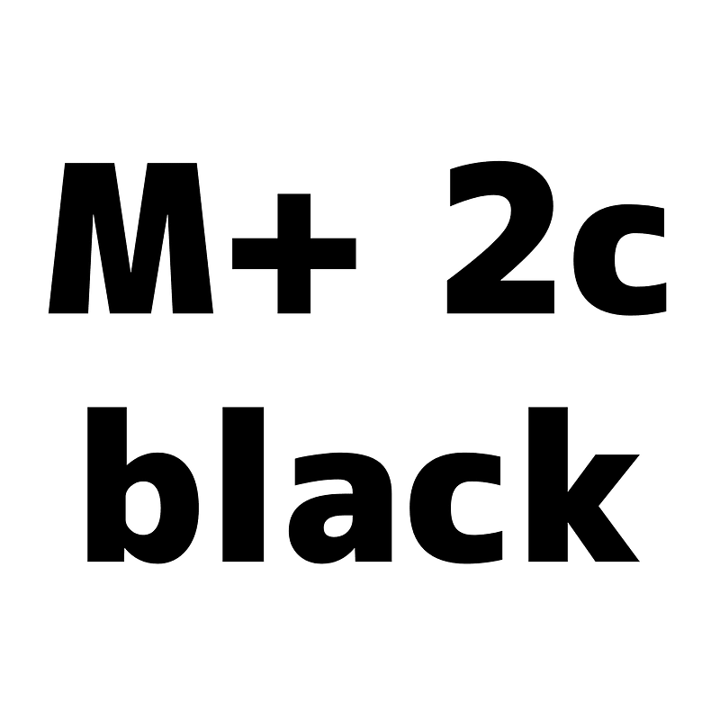M+ 2c black | Creazilla