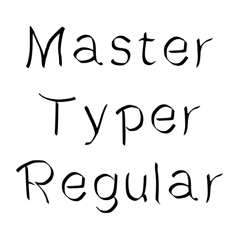 Master Typer Regular font - Free fonts on Creazilla | Creazilla