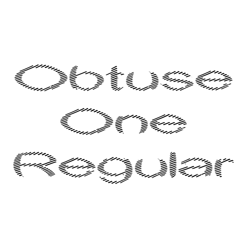 Obtuse One Regular font