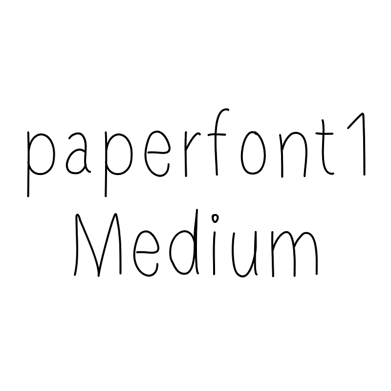 paperfont1 Medium font